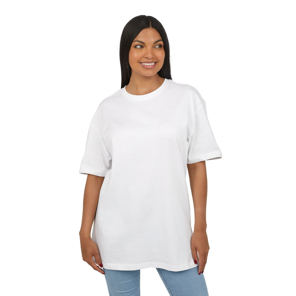 Morning Coffee Club Oversized Tee — Minimal White T-Shirt for Coffee Lovers